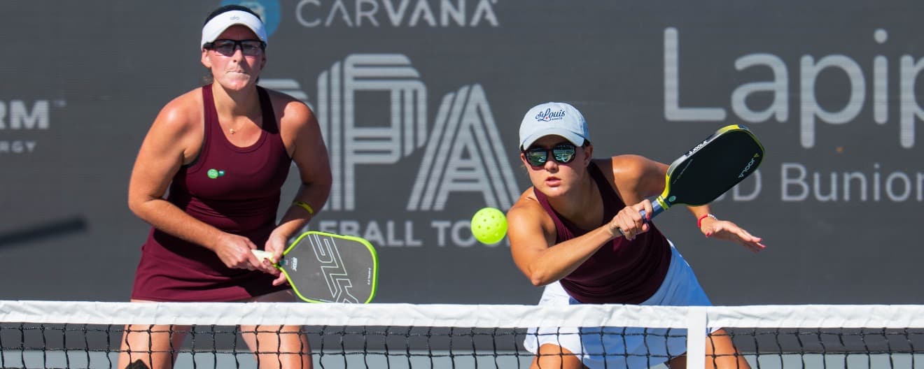 Rachel Rohrabacher and Anna Bright competing at Worlds.