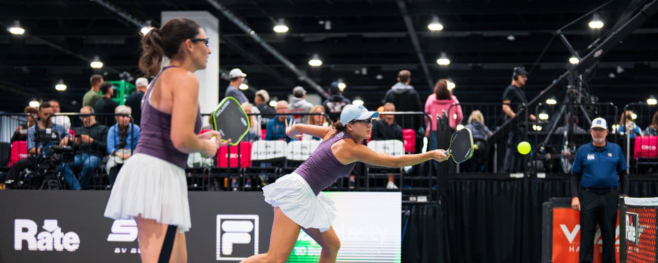 Anna Bright and Rachel Rohrabacher competing at the Veolia Milwaukee Open presented by Miller Lite.
