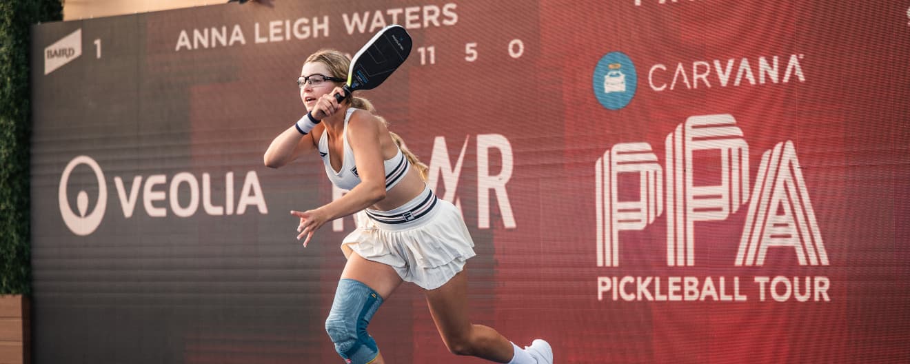 Anna Leigh Waters competing at the CIBC PPA Tour Finals presented by ROAR Organic.