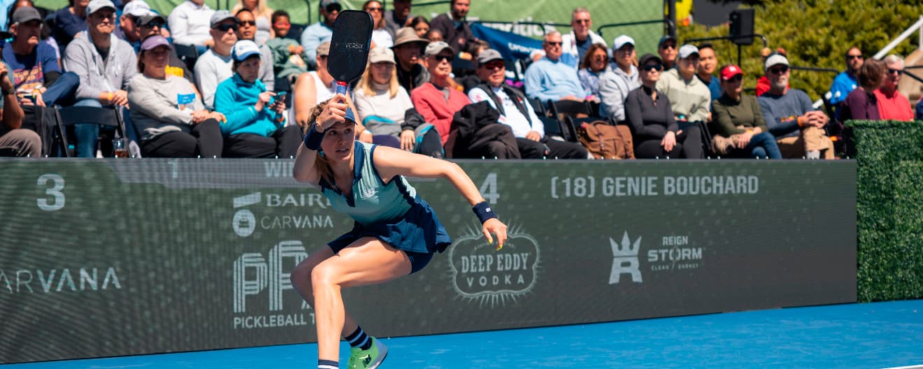 Genie Bouchard competing at the Fanatics Sportsbook North Carolina Cup.
