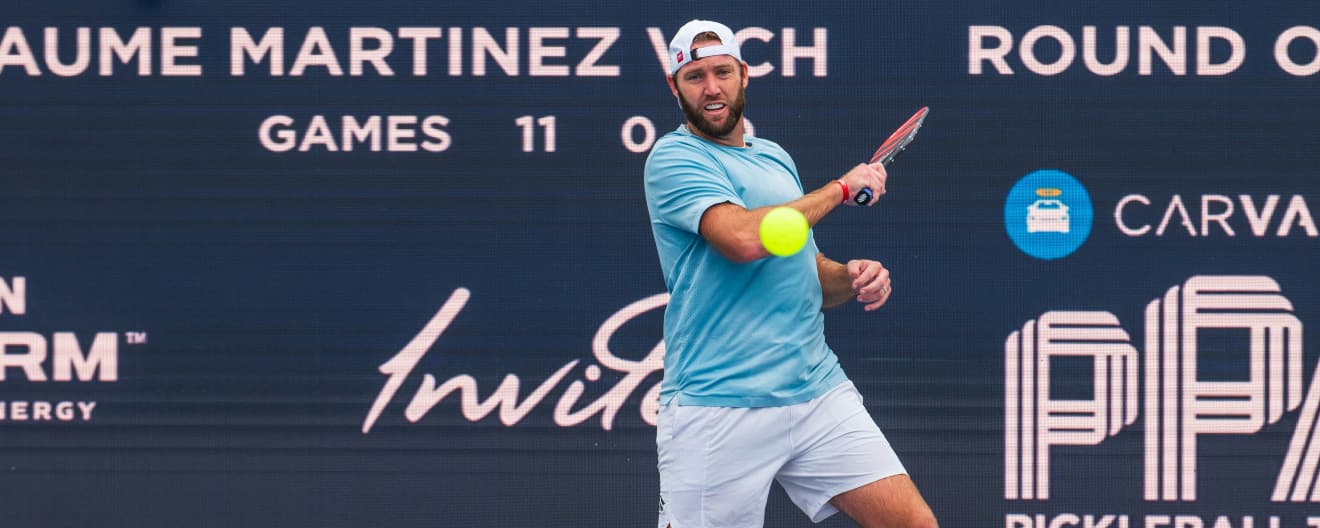 Jack Sock competing at the Lapiplasty Pickleball World Championships.