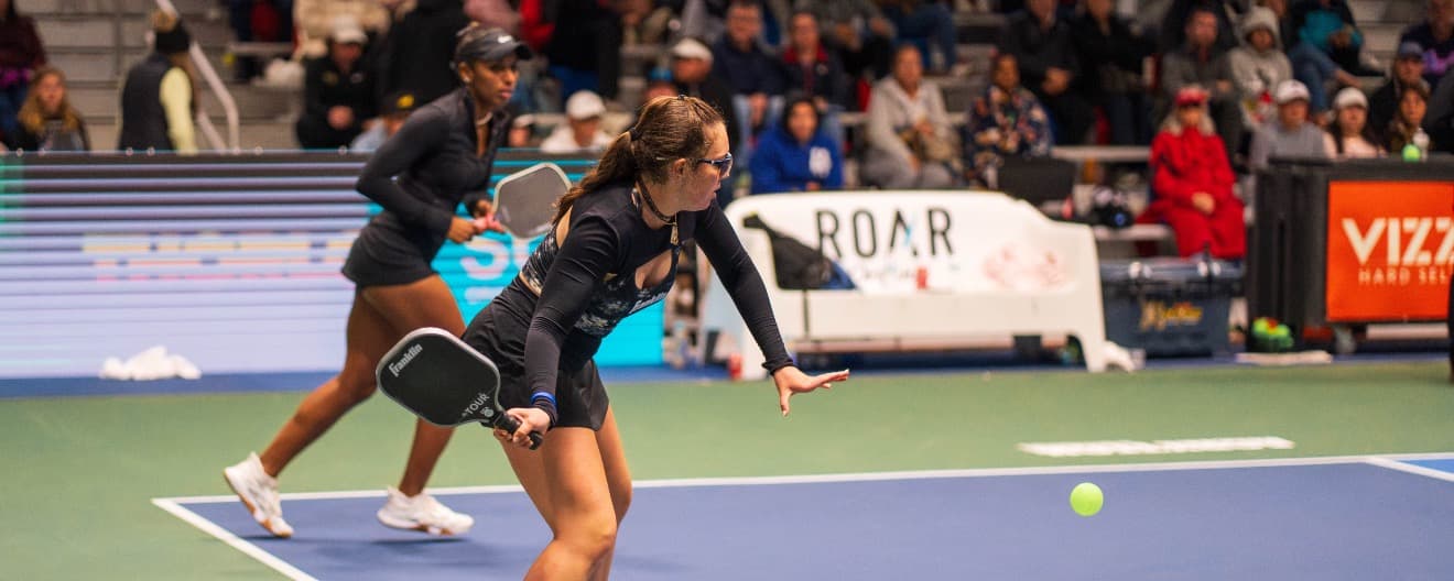 Tyra Black and Jorja Johnson compete at the 2024 Daytona Beach Open presented by ROAR Organic
