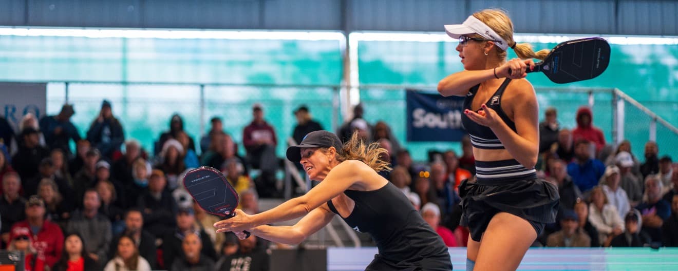 Leigh and Anna Leigh Waters compete together at the 2024 Daytona Beach Open