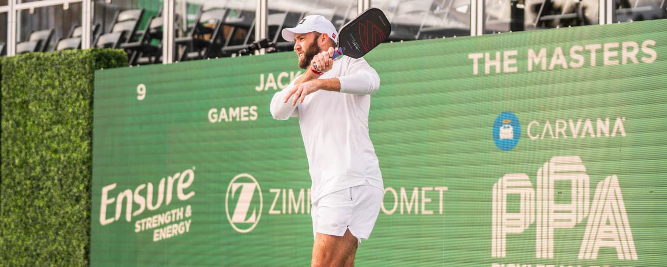 Jack Sock competing at the Masters.