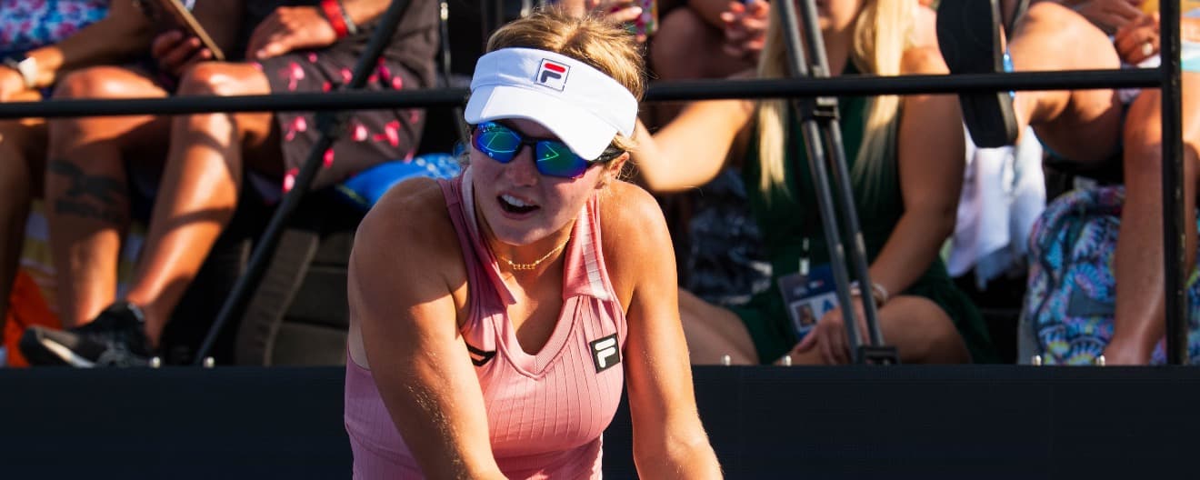 World No. 1 Anna Leigh Waters at work.