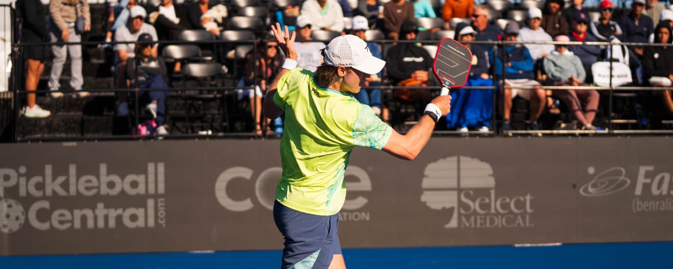 Christian Alshon competing in men's singles at the Veolia Cape Coral Open presented by Proton.