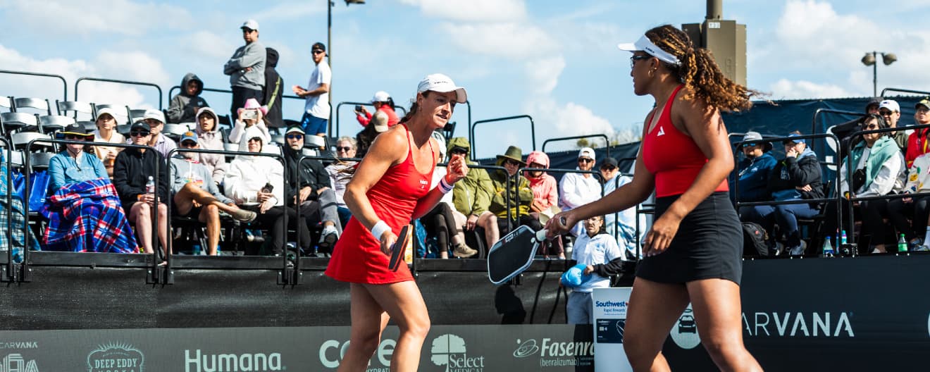 Callie Smith and Etta Tuionetoa competing at the CIBC Texas Open presented by Fasenra.