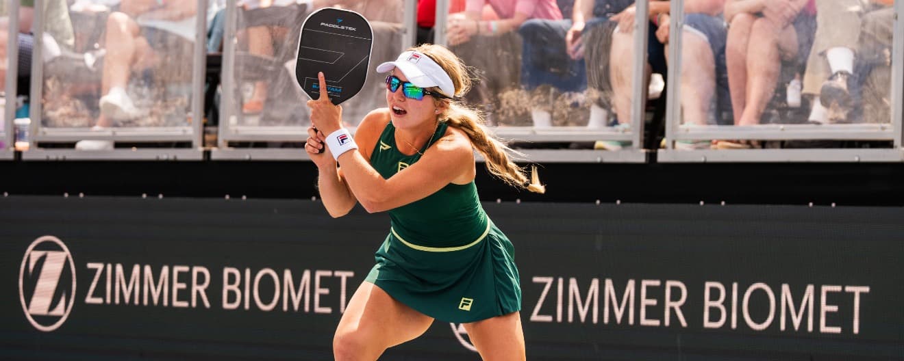Anna Leigh Waters on the court at the Black Desert Resort Red Rock Open.