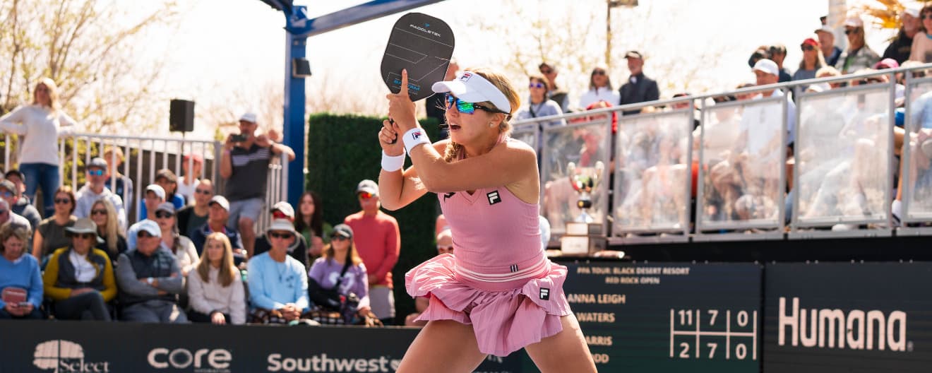 Anna Leigh Waters competing at the Black Desert Resort Red Rock Open.
