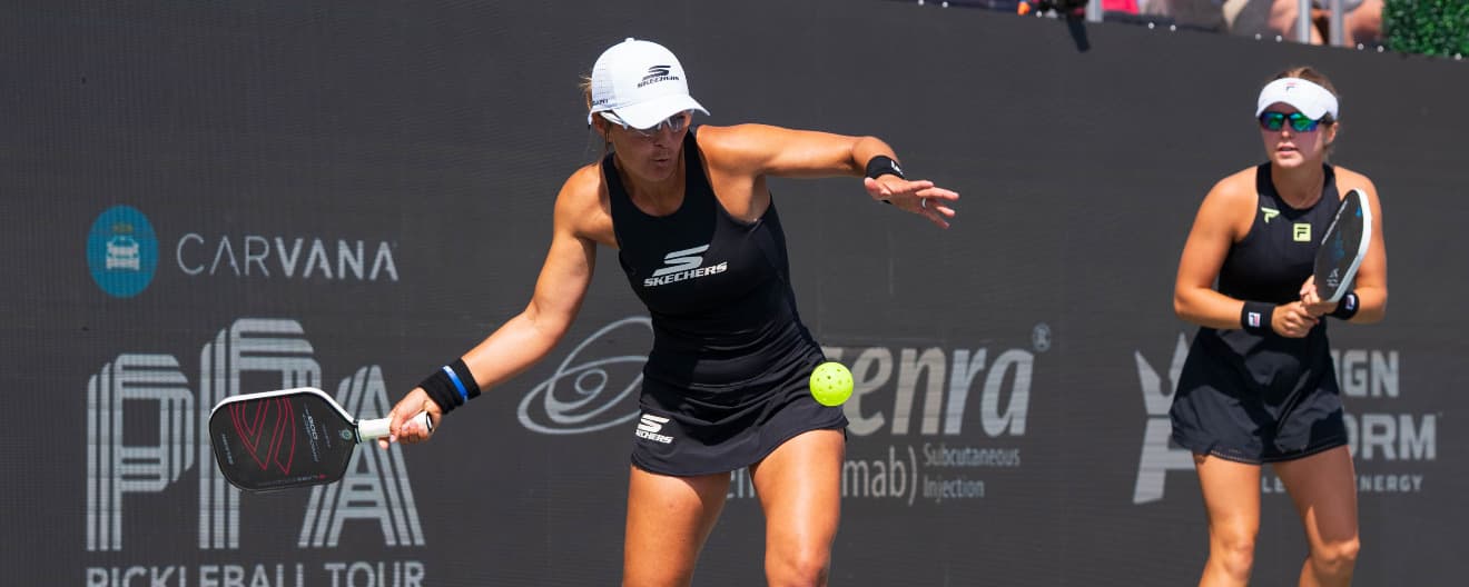Catherine Parenteau and Anna Leigh Waters competing at the Black Desert Resort Red Rock Open.