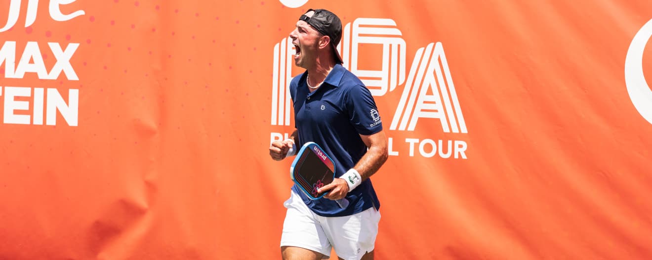 Alexander Crum celebrates a victory.