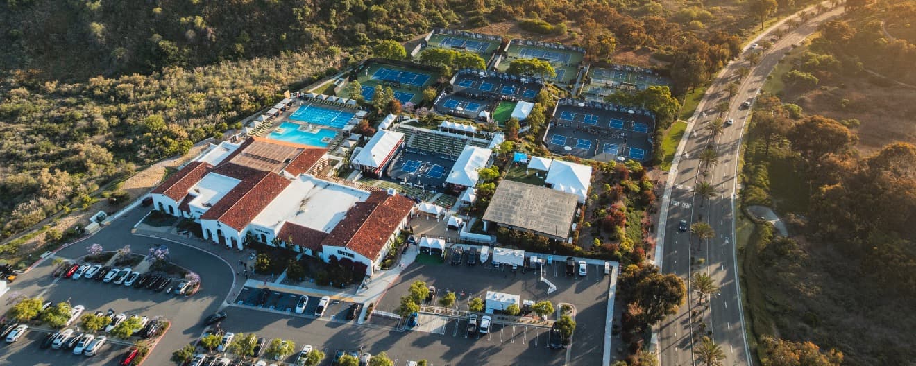 An overhead look at Life Time Rancho San Clemente.