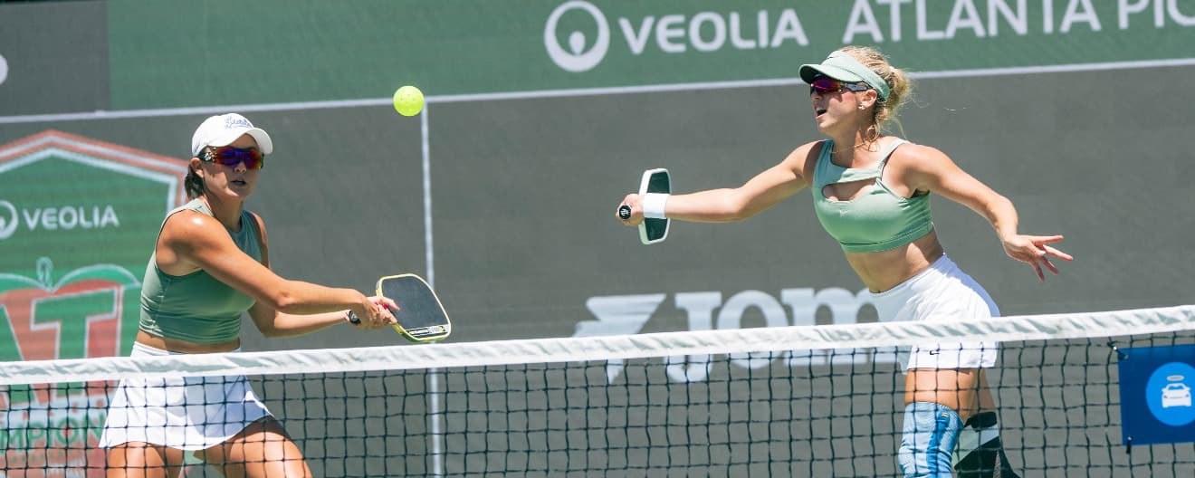 Anna Leigh Waters and Anna Bright competing at the Veolia Atlanta Pickleball Championships.