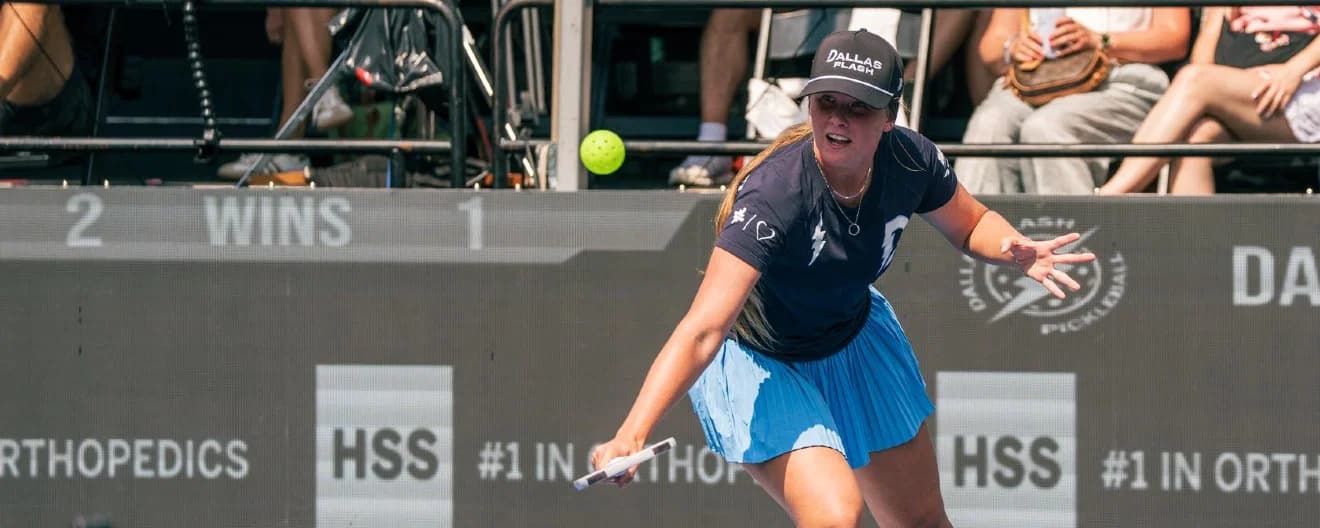 Danni-Elle Townsend competing for the Dallas Flash at the 2026 Major League Pickleball semifinals.