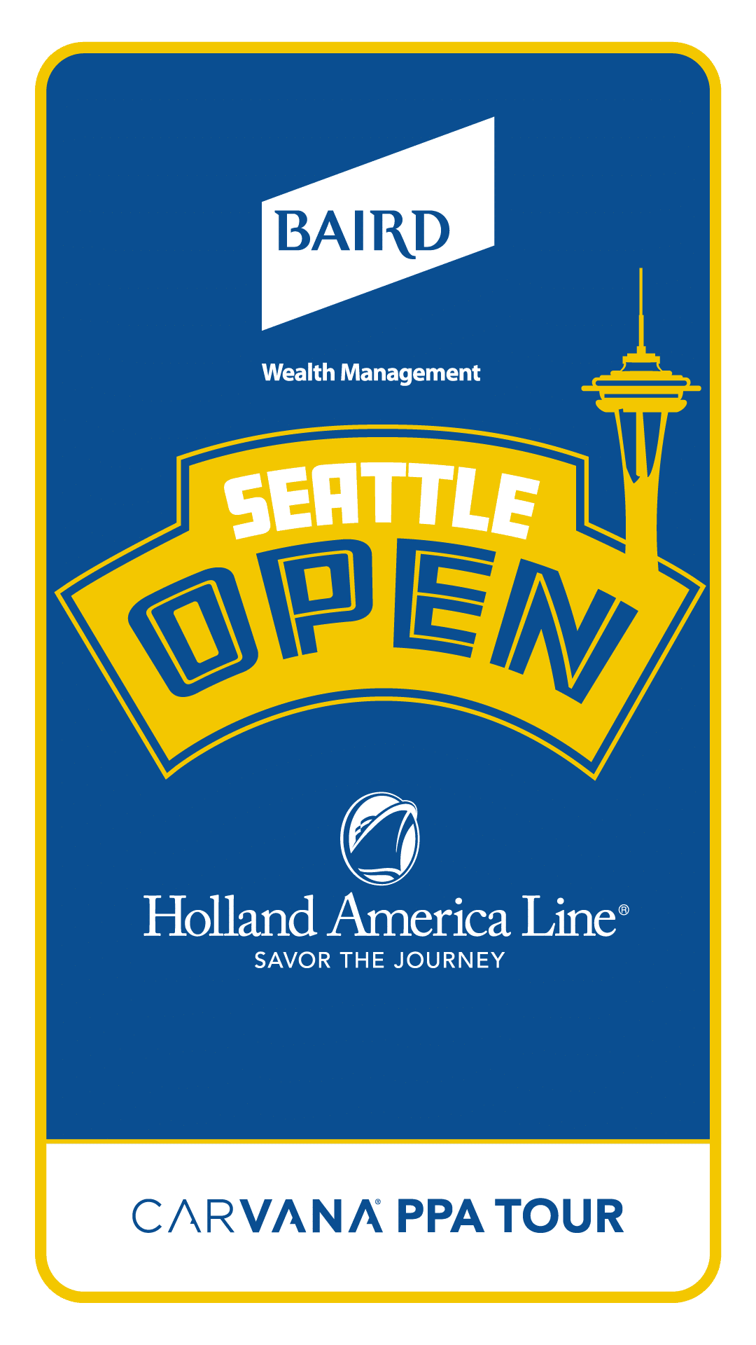Carvana PPA Tour Baird Wealth Management Open Presented by Holland America Line Tournament Logo PNG