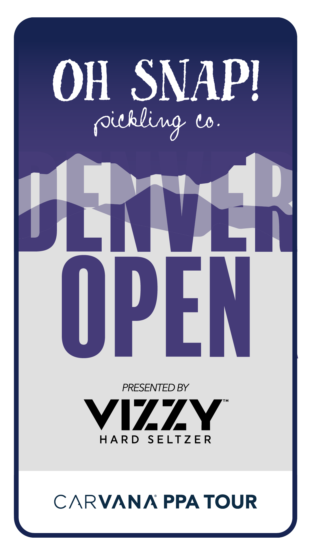 Carvana PPA Tour OH SNAP! Denver Open Presented by Vizzy Tournament Logo PNG