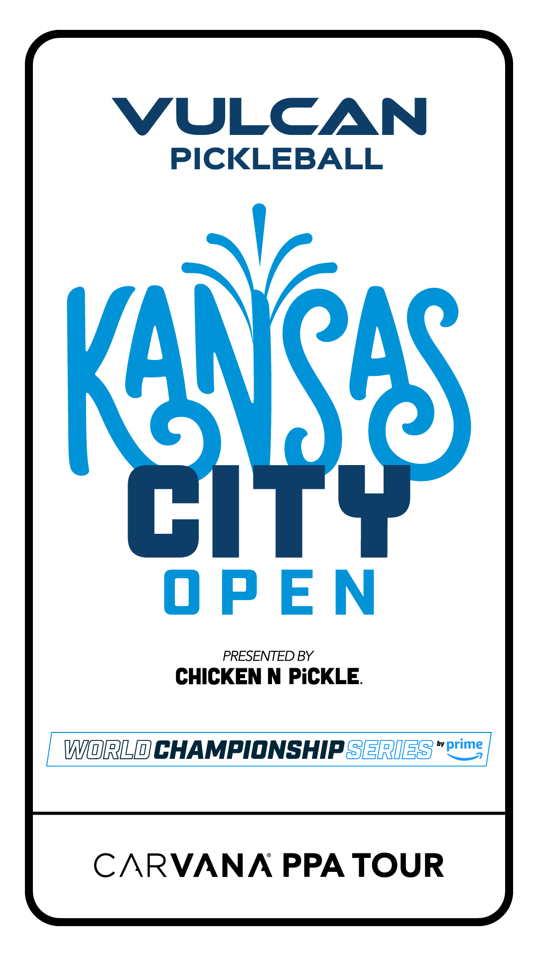 Carvana PPA Tour Vulcan Kansas City Open Presented by Chicken N Pickle Tournament Logo PNG